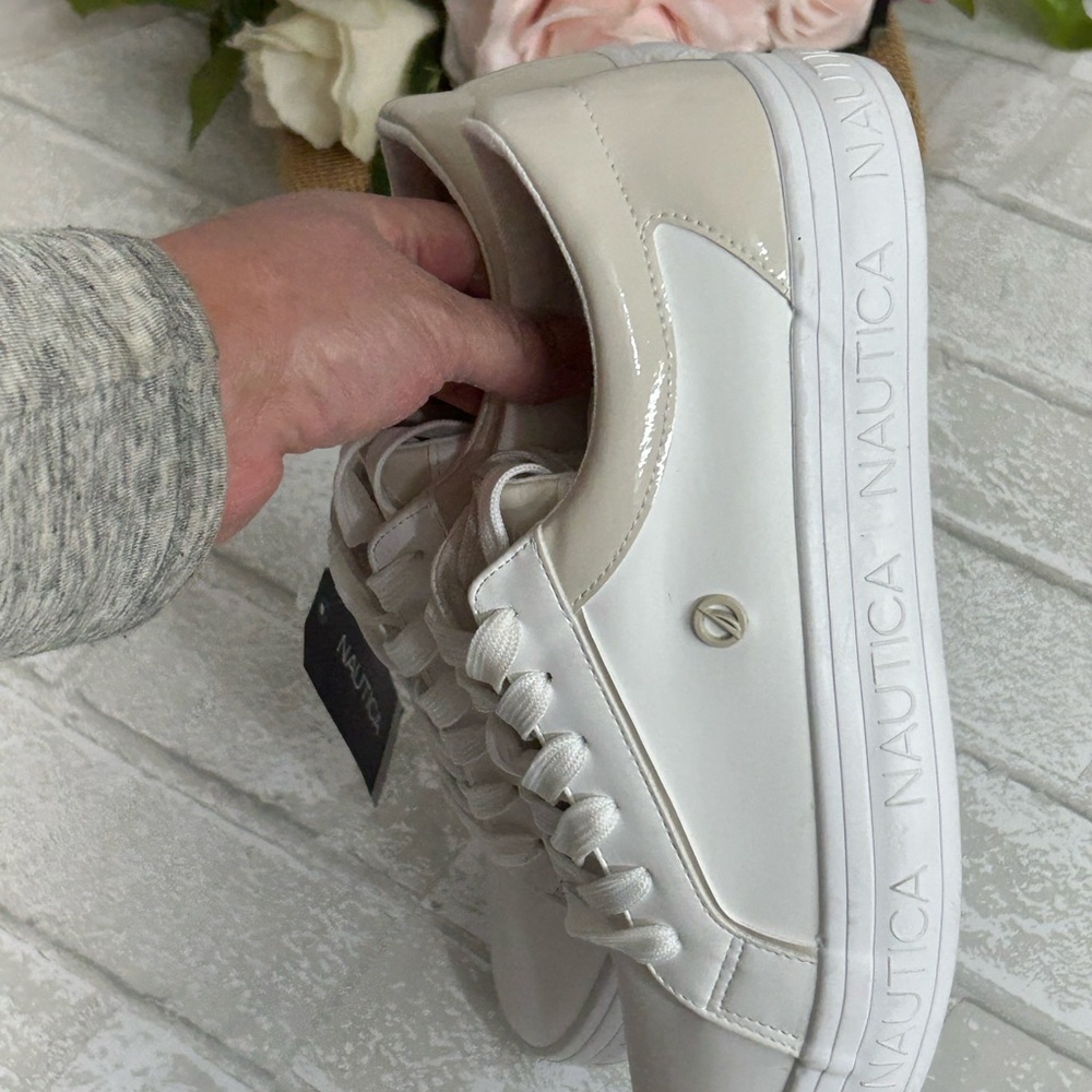 Nautica Women's Classic White Sneakers - Picture 5 of 8